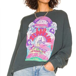 Daydreamer Led Zeppelin Graphic Sweatshirt - Dark Gray